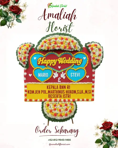 Papan Bunga Pernikahan Madegondo